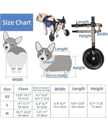 SNIME Adjustable Small Dog Wheelchair Small Dog Wheelchair for Back Legs Leg Brace Amp Hip Support Mobility Aid for Disabled Pets (Size : Extra Small) X-Small - Buy Online on GoSupps.com