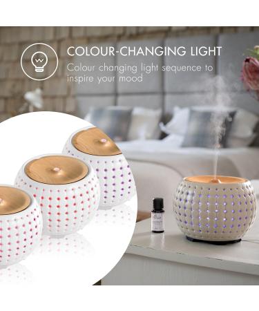 Ellia Gather Ultrasound Aroma Diffuser 170ml with Remote Control | Humidifier LED Lights Soothing Sounds | Ideal for Aromatherapy Yoga Spa & Bedroom - Buy Online on GoSupps.com