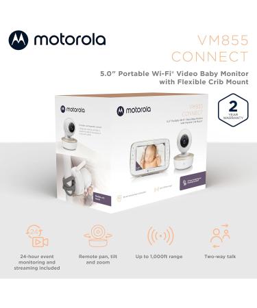 Motorola Nursery VM855 WiFi Video Baby Monitor with 5 Parent Unit - Night Vision, Temperature, Two-Way Talk - White - Buy Online on GoSupps.com