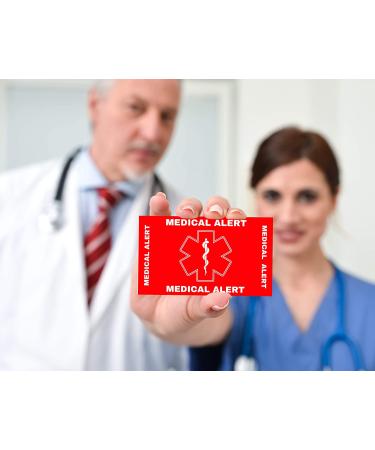 Medical Alert ID Wallet Card (5 Pack) with Emergency Contact Info for Medical Conditions - Buy Online on GoSupps.com