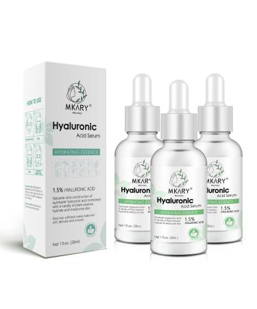 Deep Moisturizing Acid Serum Hydrating & Soothing Face Serum with Pure Plant Essence Anti-Aging Skin Care Formula for All Skin Types Post-Sun Care 3 Pack 1 fl oz Each