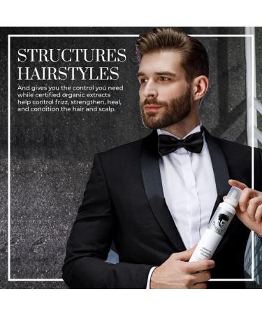 Avenue Man Argan Oil Mousse - Volumizing Foam for All Hair Types - Alcohol Free Made in USA - 6 oz - Buy Online on GoSupps.com