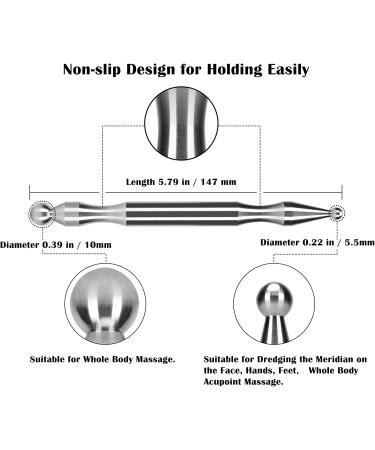 Stainless Steel Acupuncture Pen for Deep Tissue Massage - Pain Relief Tool for Full Body Meridian Therapy - Buy Online on GoSupps.com