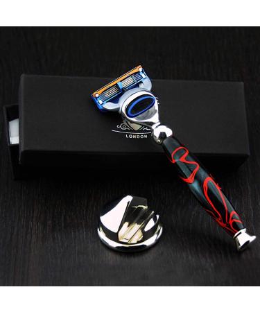 Haryali London 5 Edge Compatible Razor: Premium Beard & Mustache Kit with Stand - Perfect for International Shaving - Buy Online on GoSupps.com