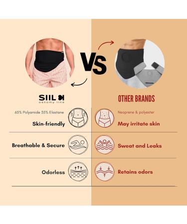 SIIL Ostomy belt for Men & Women Black. These Ostomy bag covers Acts as Colostomy Belt Ileostomy Belt as this Stoma Support belt is compatible with Colostomy bags Ileostomy bags. Made in Europe. - Buy Online on GoSupps.com