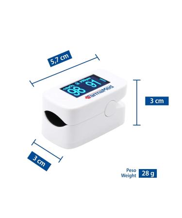 Farmamed 3-in-1 Pulse Oximeter - Professional Oxygen Saturation & Heart Rate Monitor with XXL OLED Display & Protective Case | International Shipping Available - Buy Online on GoSupps.com