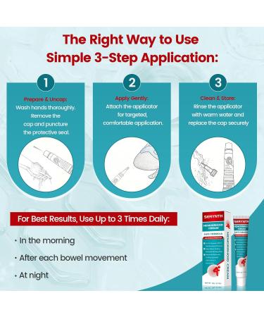 SERYNTH Hemorrhoid & Fissure Ointment Hemorrhoid Treatment and Hemorrhoid Cream Fast Acting Relief of Pain Swelling Burning and Itching (0.7 oz.) - Buy Online on GoSupps.com