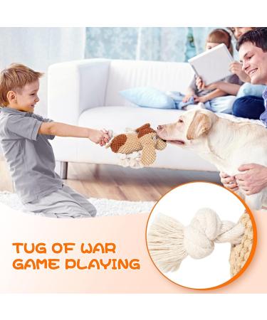 Iokheira Cuddly Squeaky Dog Toys - Large Medium & Small - Yellow & Brown - Perfect for Playtime & Comfort - Buy Online on GoSupps.com