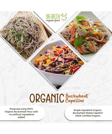 Organic Buckwheat Capellini 8.8oz - 100% Buckwheat, Gluten-Free, Non-GMO - 8.8 Ounce Pack - Buy Online on GoSupps.com