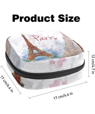 Javenproeqt Paris Eiffel Tower Women's Startup Bag - Large Menstrual Cup Bag with Zipper & Period Inserts - Stylish Multicolored Storage for Girls & Women - Buy Online on GoSupps.com