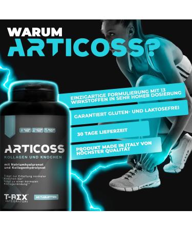 Glucosamine Chondroitin High-Dose Supplement for Joints Bones & Cartilage | Articoss with Collagen MSM Hyaluronic Acid & Devil Claw - 60 Tablets - Buy Online on GoSupps.com