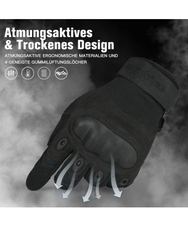 Free Soldier Tactical Outdoor Gloves for Men | Half & Full Finger Motorcycle & Climbing Gloves | XL Black for Airsoft & Military Use - Buy Online on GoSupps.com