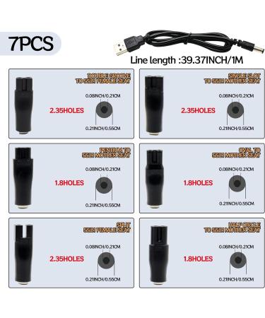 7PCS Black Electric Shaver Charger Kit - Versatile Charging Solution for Men's Shavers - Bathroom and Toilet Charging Cable Set - Buy Online on GoSupps.com