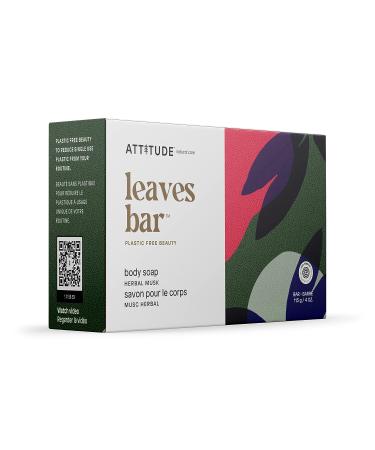 ATTITUDE Herbal Musk Body Soap Bar | EWG Verified, Plastic-Free, Vegan & Cruelty-Free | 4 oz - Buy Online on GoSupps.com