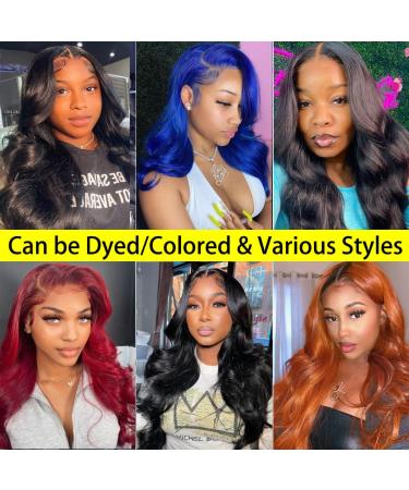 30 Inch Body Wave Lace Front Wig | Human Hair 13x4 HD Transparent Lace Frontal | Pre Plucked 180% Density | Glueless Wigs For Black Women | Natural Color - Buy Online on GoSupps.com