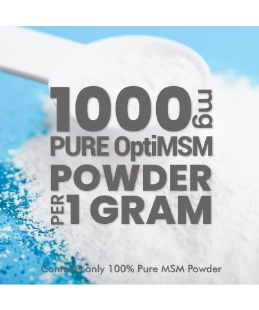 Ojio Pure MSM OptiMSM Powder - Kosher, Vegan, Gluten-Free, Non-GMO - 16oz (1lb) Pack - Buy Online on GoSupps.com