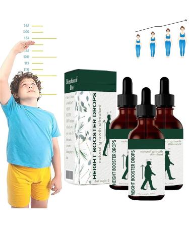 Height amplifier drops Height Growth Oil for youthful bone growth height growth foot oil natural vegetable etheric oil height growth (3 pieces)