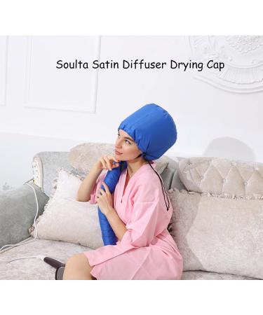Soulta Satin Diffuser Drying Cap - 2023 New Curly Hair Diffuser for Hair Dryer - Speed Up Full Hair Drying - Universal Fit (Black) - Buy Online on GoSupps.com