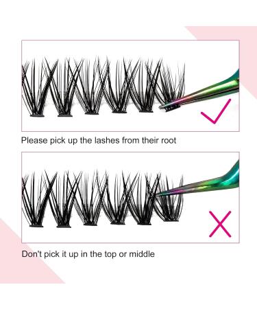 Fadlash 14mm D Curl Cluster Eyelash Extensions - 30 Root Individual Lashes, 0.07mm Thickness - Buy Online on GoSupps.com