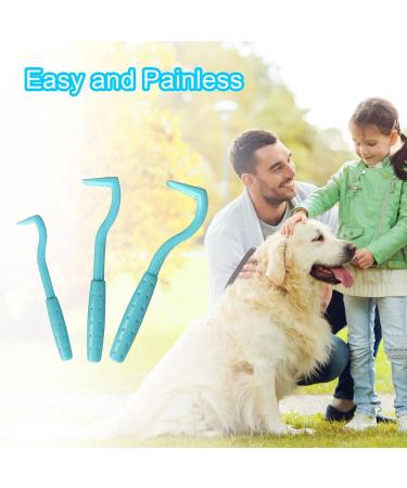 Eupsiiu 6-Piece Tick Removal Set for Dogs Cats & Horses | Gentle Tick Remover Tweezers & Pliers | Effective Tick Remedies in Blue & Green - Buy Online on GoSupps.com