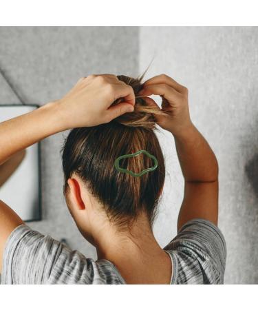 Snap Barrettes Cloud-Shape Minimalist Hairpin | Metal Cloud-Shape Hollow 2.8 Inches for Favor Photo Prop Hair Accessories for Women Girls Green - Buy Online on GoSupps.com