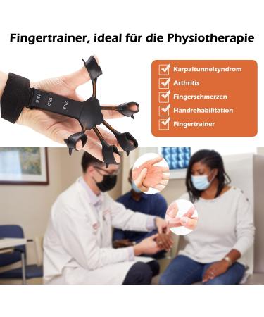 Joerres Finger Trainer & Hand Gripper - 6 Resistance Levels for Hand Pain Relief & Strength Training (2 Pack) - Black & Gray - Buy Online on GoSupps.com