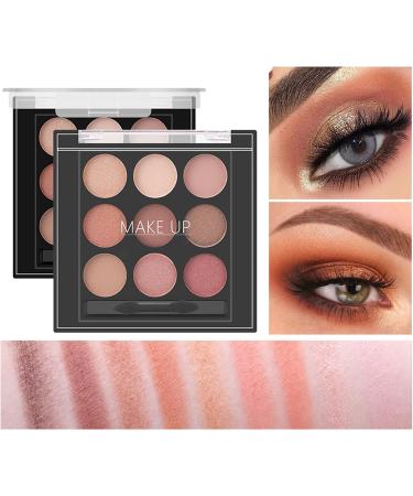 9 Color Eyeshadow Pallet | Shimmer Eyeshadow Palette Shimmer Eye Shadows Nude and Earth Tones Eye Shadow Long Lasting 02# - Buy Online on GoSupps.com