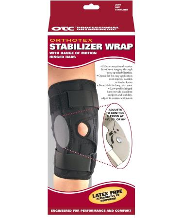 Buy OTC Knee Stabilizer Wrap | ROM Hinged Bars | Large Black Orthotex - International Shipping - Buy Online on GoSupps.com