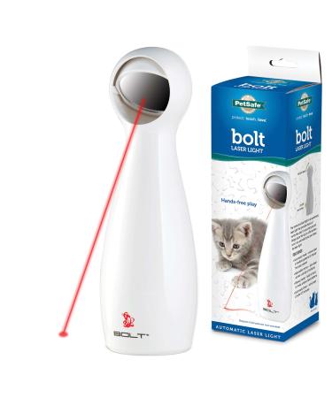 PetSafe Bolt - Laser Pointer Cat Toy / Dog Toy - Automatic Cat Laser Toy: Manual & Random Pattern Mode, Cat Anxiety Relief, Hands Free, Auto Shutoff, Battery Operated, Laser Safe - Interactive Cat Toy