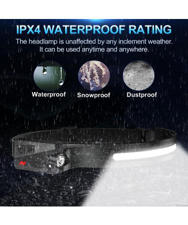Rechargeable Headlamp 2Pack, 230Wide Beam Headlamp for Adults, LED Headlamp with Clips-Camping Gear, 6 Modes, Motion Sensor, Head Lamp Flashlight for Cycling, Running, Fishing, Camping A-2 - Buy Online on GoSupps.com
