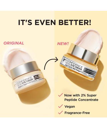 IT Cosmetics Confidence in an Eye Cream - Anti Aging Solution for Dark Circles & Crow's Feet - 48HR Hydration with Super Peptide Concentrate - Day & Night Formula (0.5 Fl. Oz) - Buy Online on GoSupps.com