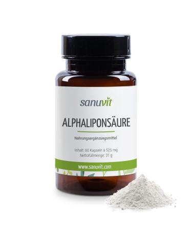 Sanuvit Alpha Lipoic Acid 60 capsules - pure product directly from the manufacturer (hypoallergenic manufacture)