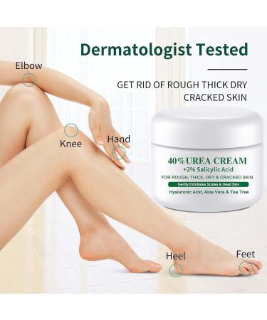 Urea Foot Cream - 42% Foot Cream for Cracked Heels and Dry Skin - Deep Moisturizing Aloe Vera Tea Tree Ingredient Treatment - Maximum Strength Urea Cream for Callused Rough Skin - Buy Online on GoSupps.com