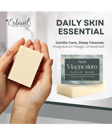 Dead Sea Magnesium Soap Bar | Deep Cleansing Moisturizing Body Soap for All Skin Types | Soothes Muscles & Joints | All-Natural Exfoliating Wash Made in USA - Buy Online on GoSupps.com
