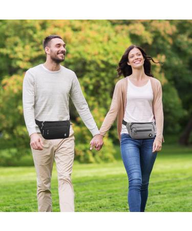 Ihigogofa Belly Pocket Belt Bag | Unisex 60cm Shoulder Cell Phone Bag for Outdoor Travel Hiking & Dog Training Modern Black Design - Buy Online on GoSupps.com