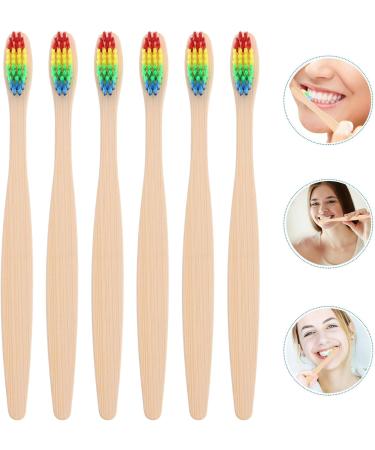 Beaupretty Bamboo Toothbrush Set - 6 Natural & Eco-Friendly Travel Toothbrushes for Adults & Kids - Perfect for Camping Hotels & Travel - Buy Online on GoSupps.com
