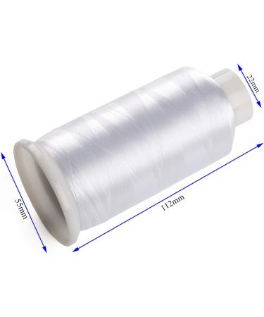 Simthread 2 Huge Spools White Bobbin Fill Thread 60WT - 5500 Yards for Embroidery & Sewing Machines - Buy Online on GoSupps.com