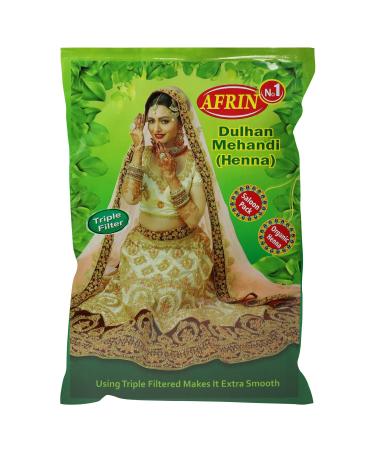 AFRIN Organic Henna Triple Filter Dulhan Mehandi 1 kg - Premium Quality Natural Hair Dye for Bridal Designs - Buy Online on GoSupps.com