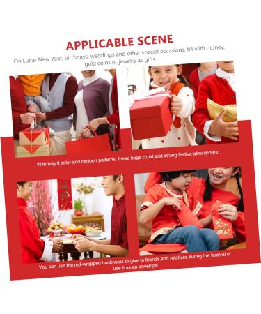 Lurrose 48pcs Year of The Tiger Red Envelope Lucky Money 2022 Hong Bao Envelope Lucky Money Envelopes Year of Hong Bao Red Envelope for New Year Lucky Money Packet Pocket China Paper Red Golden 11.5X8X0.1CM - Buy Online on GoSupps.com