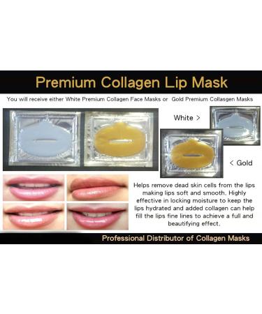 Buy 5 Pack 24K Gold Collagen Lip Treatment Masks | Hydrating Anti-Aging Lip Patches for Plumper Softer Lips - Buy Online on GoSupps.com