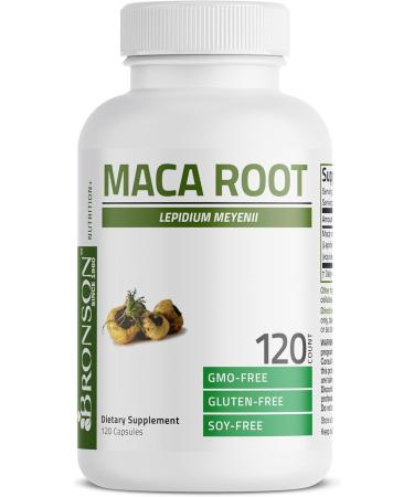 Bronson Maca Root Lepidium Meyenii Non-GMO 120 Vegetarian Capsules Maca Root 120 Count (Pack of 1) - Buy Online on GoSupps.com