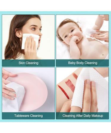 HiyaLife 180 Large Dry Wipes - Biodegradable & Chemical-Free Disposable Face Towel for Sensitive Skin - Wet/Dry Use - Makeup Removal - Soft & Thick - Buy Online on GoSupps.com
