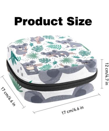 Sanitary Napkin Storage Bag Menstrual Cup Pouch Girls Travel Large Capacit Makeup Sanitary Pads Organizer Koala Palm Leaves Multi-colored 10 - Buy Online on GoSupps.com