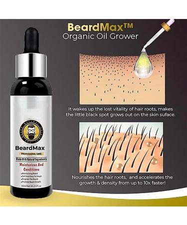 ExQst BeardMax Organic Oil - All Natural Beard Growth Serum for Men | 2PCS Bart l for Fuller Beards - Buy Online on GoSupps.com