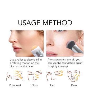 2 in 1 Volcanic Oil Control Face Roller - Absorbing Roller for Flawless Skin - Perfect Makeup Tool for Women and Girls (Coffee - Buy Online on GoSupps.com