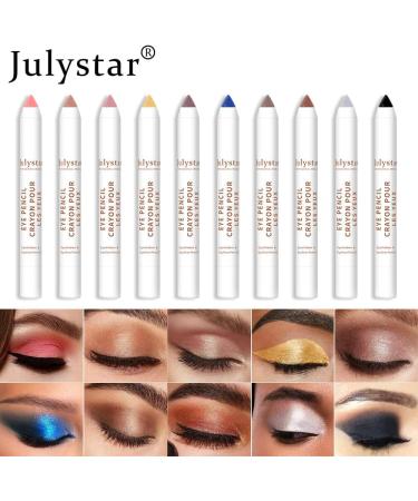  Julystar Interookie Makeup Color Eyeshadow Monochrome Polarized Stick Makeup Beauty Eyeshadow Matte Cosmetic Gloss (B09#) - Buy Online on GoSupps.com