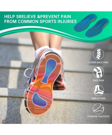 Buy Plantar Fasciitis Insoles - Cushioned Arch Support & Memory Foam Shoe Inserts for Men (8-8.5) & Women (10-10.5) - Comfortable Pink Arch Supports - Buy Online on GoSupps.com