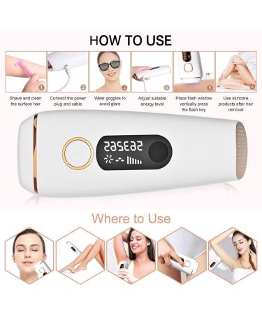 Pothit IPL Hair Removal Laser - Portable & Painless Intense Pulse Light for Face Legs Armpits & Bikini Zones | International Shipping Available - Buy Online on GoSupps.com