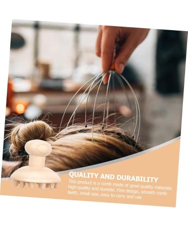 Minkissy Wooden Massage Comb - Scalp Massager & Scrubber Tool for Adults & Children | Smooth Home Massage Device - Buy Online on GoSupps.com