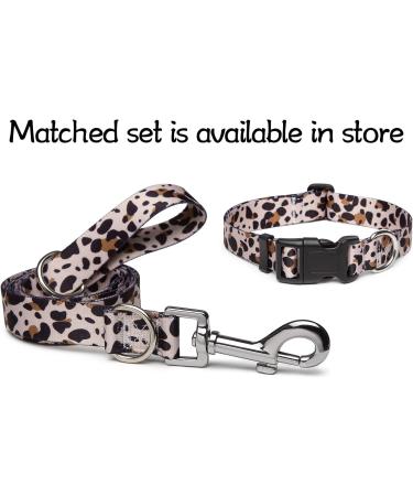 Suredoo Adjustable Leopard Dog Collar - Soft Nylon Comfort for Small Medium & Large Dogs | Neck 38-63 cm - Buy Online on GoSupps.com
